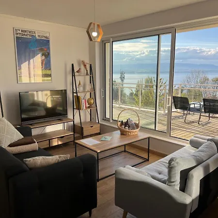 Leman Panoramique Avec Terrasse A Deux Pas Du Centre-ville
